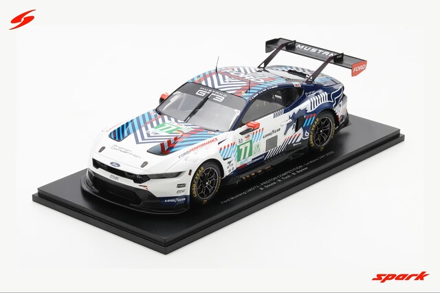 Ford Mustang LMGT3 No.77 Proton Competition Le Mans 24H 2025 B. Sousa - B. Tuck - B. Barker - SparkModel 1/18