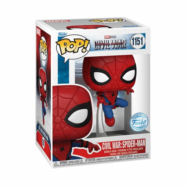 Funko Pop Vinyl 1151 Captain America 3 - Spiderman B.A.S US Exclusive ...