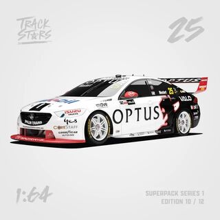 Mobil 1 Optus Racing #25 Holden ZB Commodore Supercar - 2022 Adelaide 500 Holden Tribute Livery - Chaz Mostert - TrackStars 1/64
