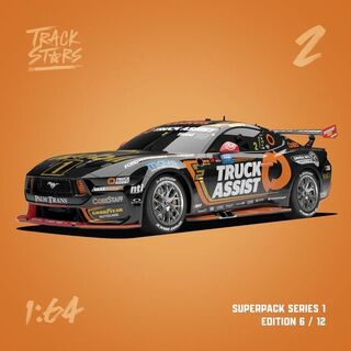 Mobil 1 Truck Assist Racing #2 Ford Mustang GT Supercar - 2024 Sydney SuperNight - Ryan Wood - TrackStars 1/64